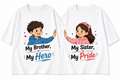 Raksha Bandhan Brother Sister T-Shirt Combo | Matching Sibling Tees | Premium Cotton